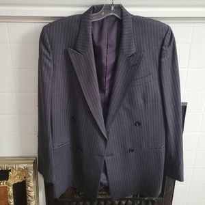 Classic Charcoal Grey Pinstripe Blazer